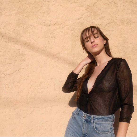 BLACK SHEER CARDIGAN - Picture 3 of 3